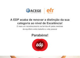 EDP reconhecida como empresa familiarmente responsável excelência